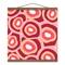 Funky Circles Pattern 16" x 16" Teak Hanging Canvas